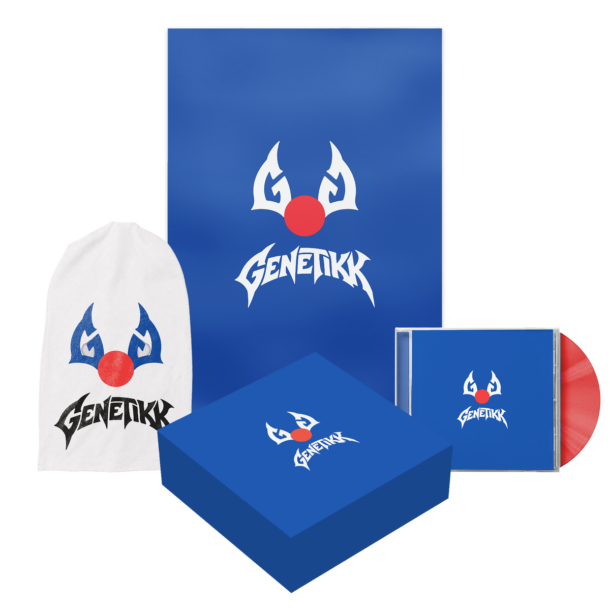 Limitierte GENETIKK Album-Box mit CD, Clown-Maske und Poster