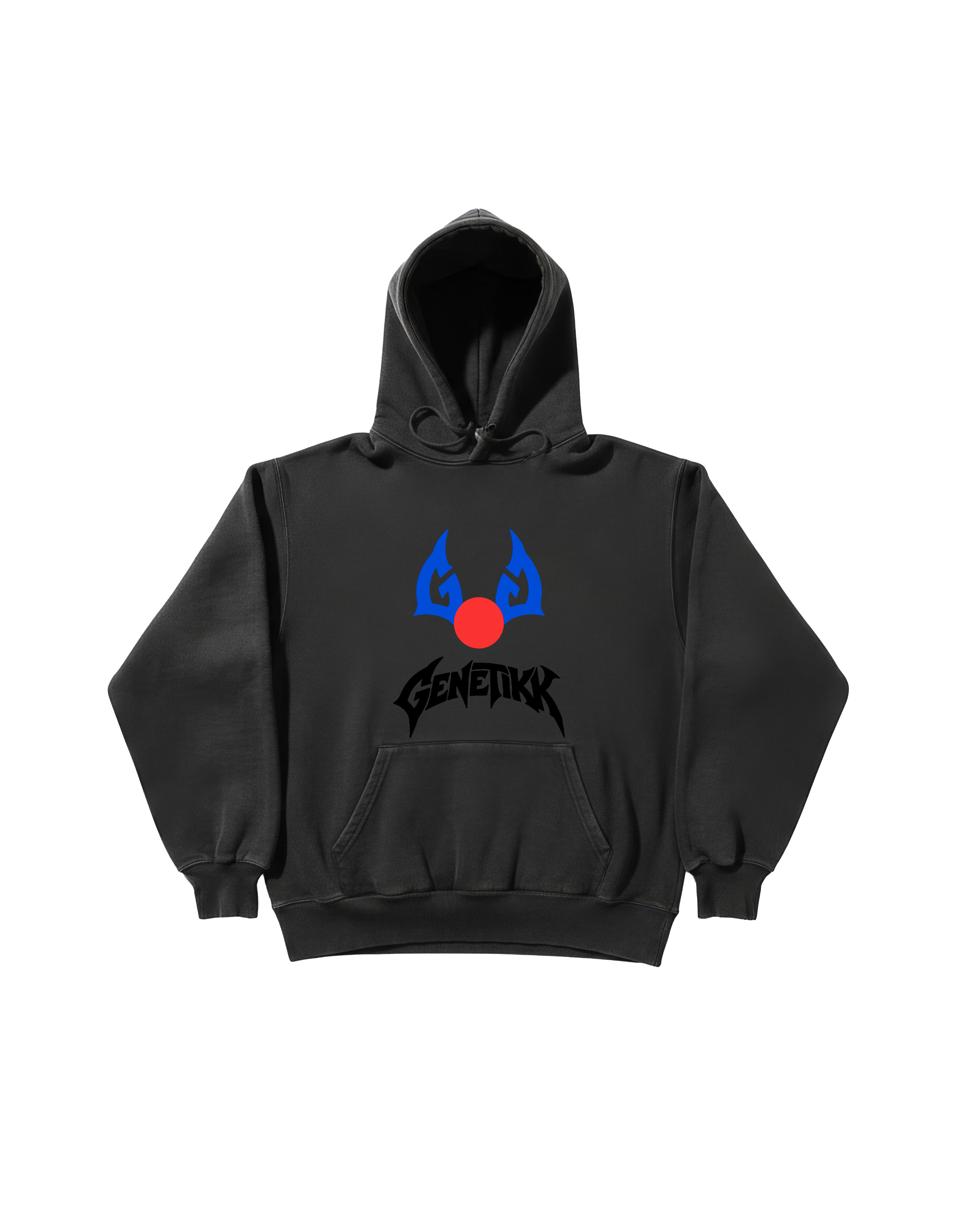 GENETIKK Clown Hoodie mit Clown-Logo Frontprint