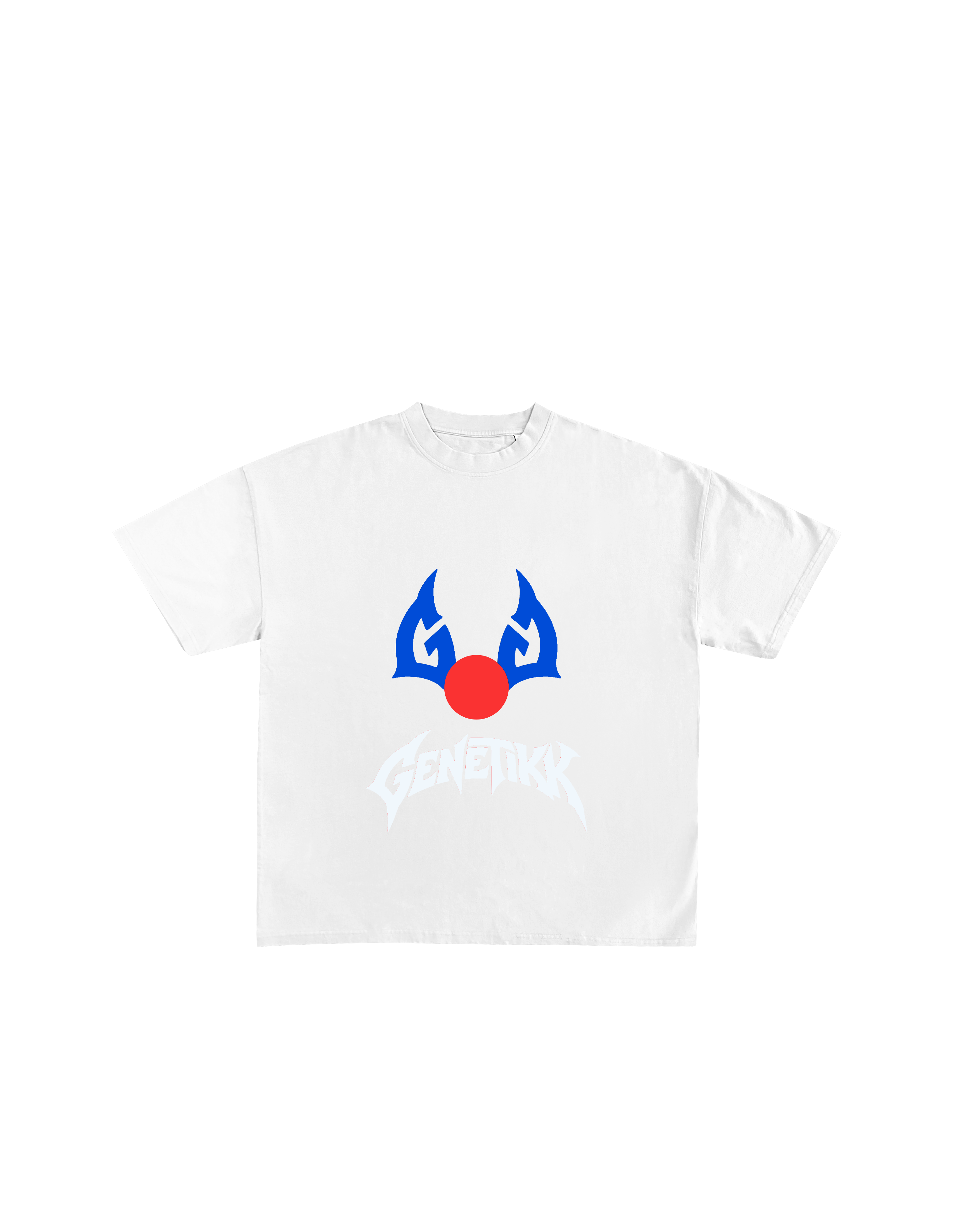 GENETIKK Clown T-Shirt in Weiß mit Clown-Frontprint