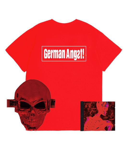 MDNA+6 CD + GERMAN ANGST T-SHIRT + RED MASK - OUTTATHISWORLD